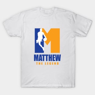 Matthew Custom Player Basketball Your Name The Legend T-Shirt